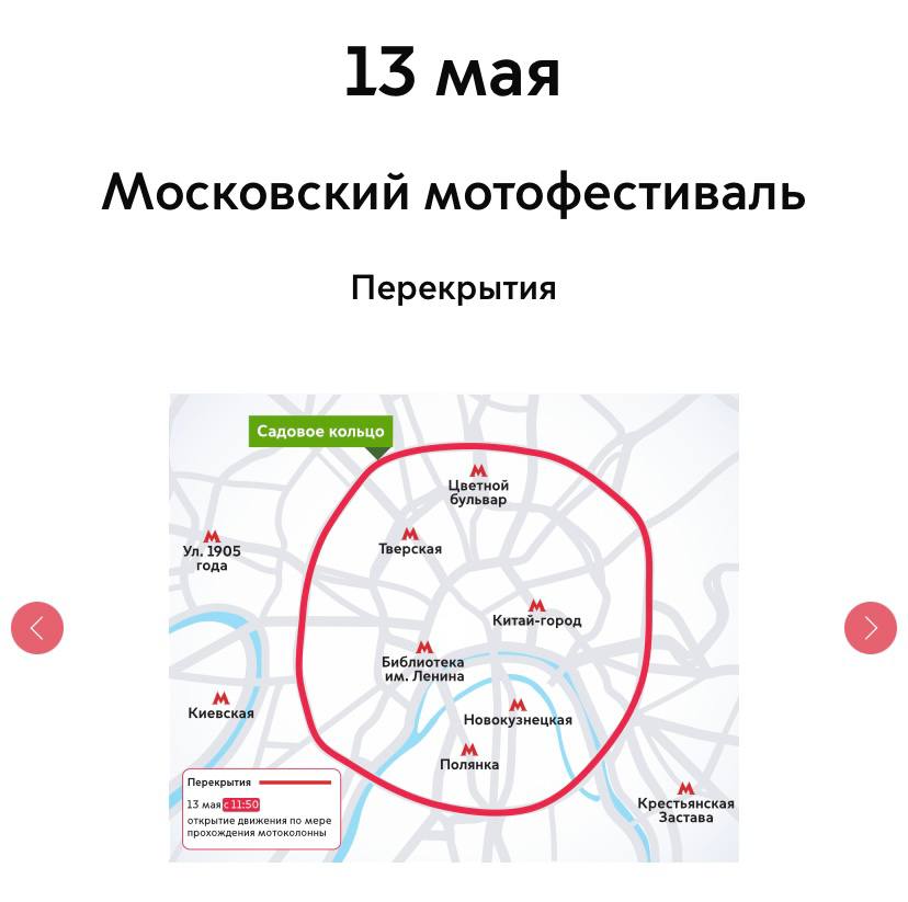 Карта перекрытий движения